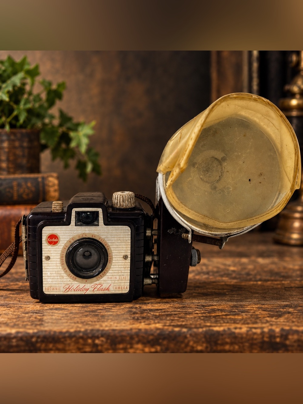 Vintage Kodak Brownie Holiday Flash Camera Dakon Lens Kodalite Midget 1950s